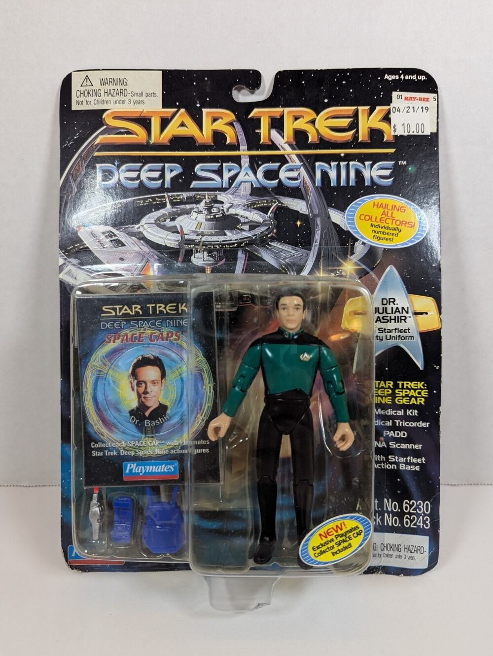 Star Trek Deep Space Nine Dr. Julian Bashir Playmates Action Figure NEW VTG